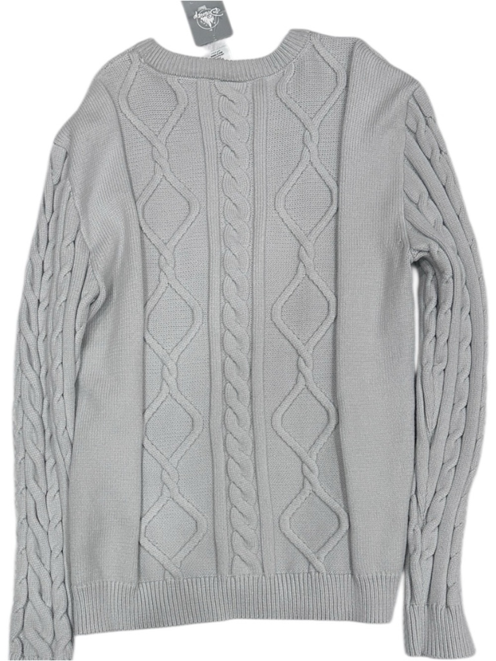 Star Wars Stormtrooper Cable Knit Sweater Gray Size L NWT - Picture 3 of 5